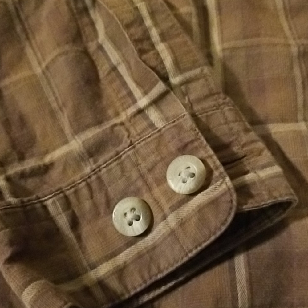 Columbia brown plaid shirt - Picture 2 of 7